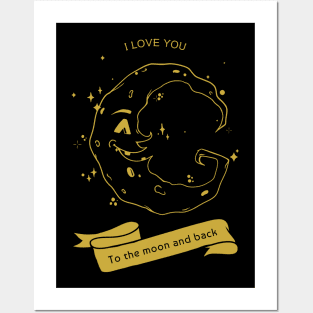 Meteorite Collector "I LOVE YOU To the moon and back" Meteorite Posters and Art